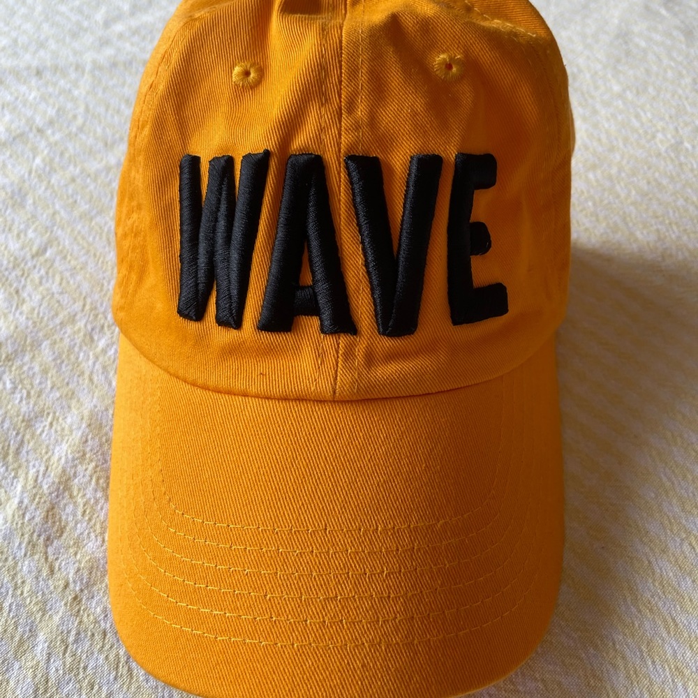 Iowa WAVE Yellow With Black Block Embroidered Lettering